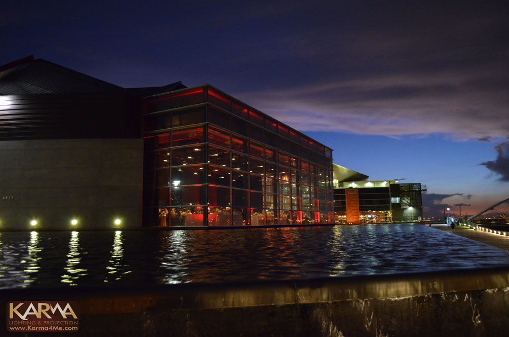 Tempe Center for the Arts Red Wedding Uplighting 8/12/12