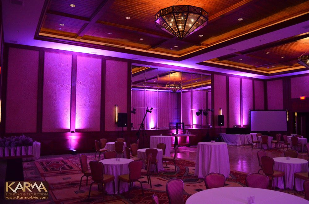 Four Seasons Pinnacle Scottsdale Wedding Purple Uplighting 100712 Karma4Me.com 2
