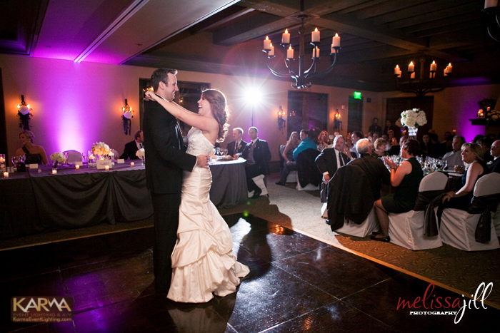 Sassi in Scottsdale: Purple Wedding Uplighting