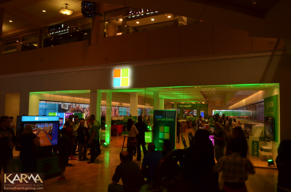 Microsoft  X Box One Launch Party with Green Theme at Scottsdale Fashion Square