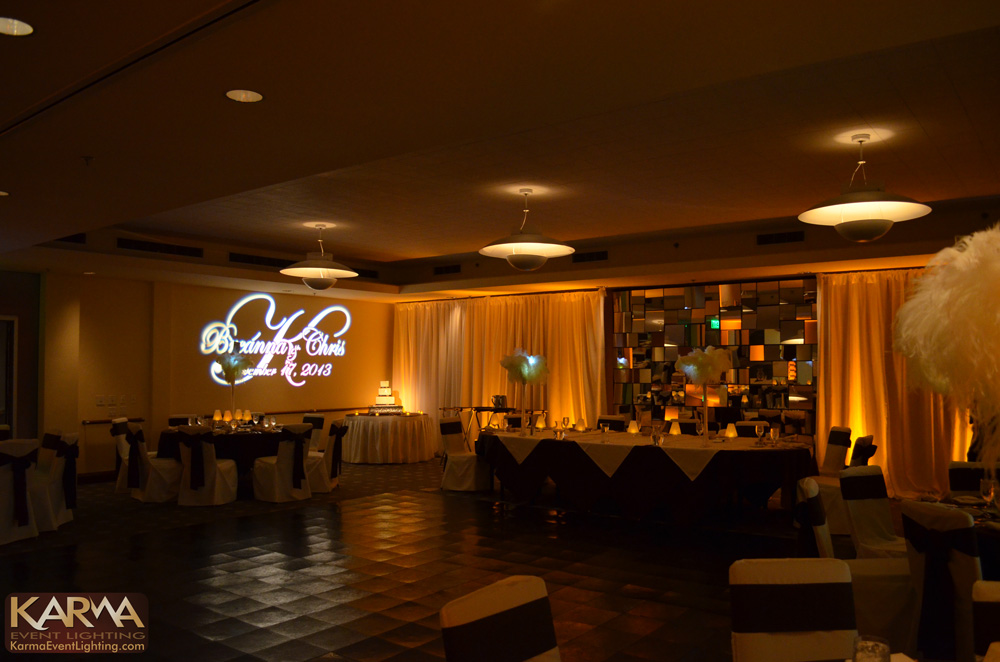 Hotel Valley Ho Amber Wedding Lighting, Custom Monogram Scottsdale 11-17-13