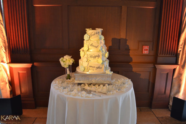 villa-siena-amber-wedding-uplighting-cake-spotlight-karma-event-lighting-051814-4