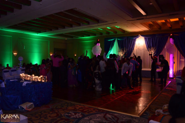 indian-wedding-blue-uplighting-dance-floor-truss-el-conquistador-resort-tucson-karma-event-lighting-062214-10