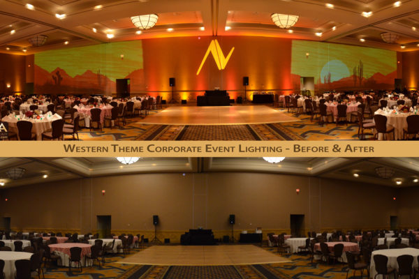 Wigwam-Resort-Corporate-Event-Lighting-Western-Theme-Amber-Red-Before-After-Karma-072614