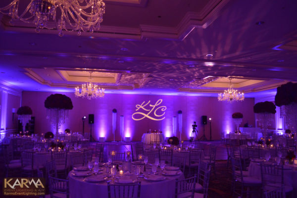 ritz-carlton-wedding-phoenix-purple-monogram-starry-sky-karma-event-lighting-030914-2