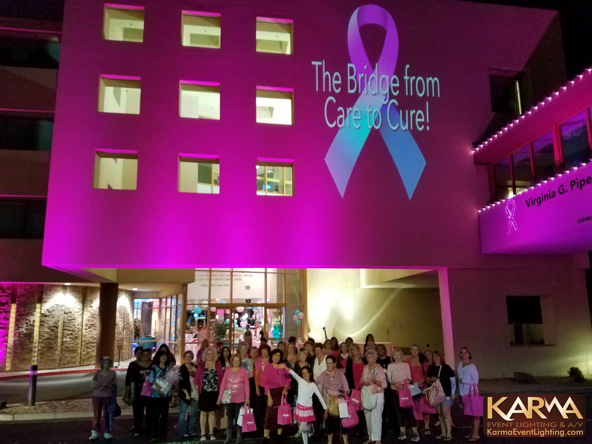 Breast Cancer Awareness Bridge Lighting