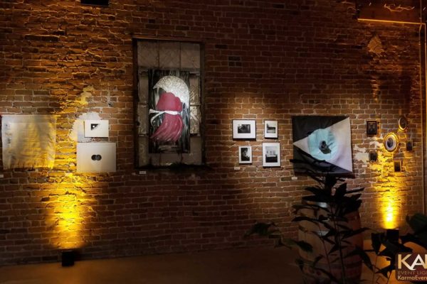 Art-Spotlights-Uplighting-on-Brick-Wall-Karma-Event-Lighting-121517