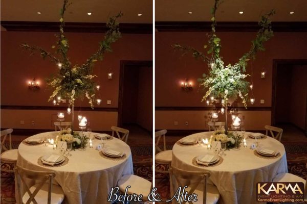 Montelucia-Wedding-Centerpiece-Pinspotting-Before-and-After-Karma-Event-Lighting-080517