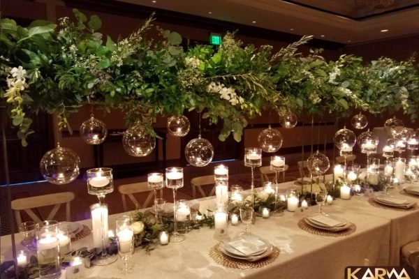 Scottsdale-Montelucia-Wedding-Hanging-Floral-Centerpiece-Karma-Event-Lighting-080517