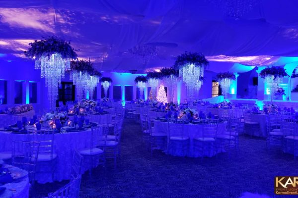 Wrigley-Mansion-Beautiful-Blue-Uplights-Winter-Wonderland